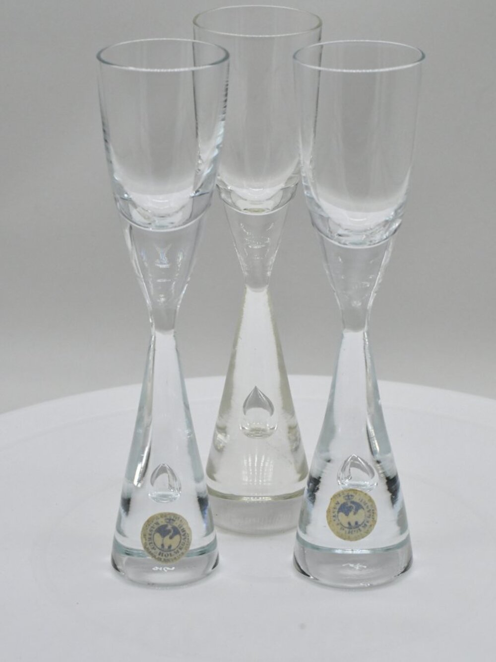 Vintage Holmgaard Princess Mid-Century Modern Set Of 3 Schnapps/Aquarit (Read)